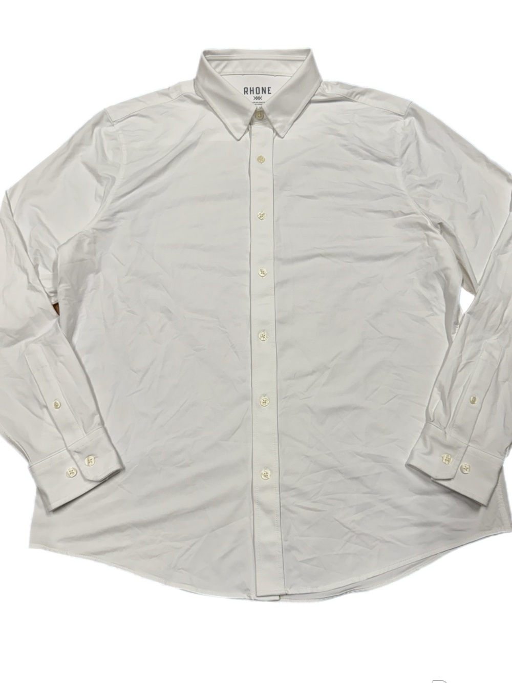 Rhone Shirt Mens Large Classic Fit Dress Stretch Fine Italian Fabric Performance
